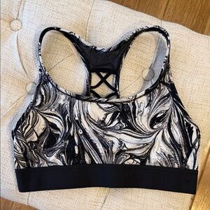 Victoria's Secret Black and White Swirl Sports Bra